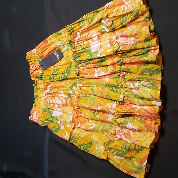 Rachel Rachel Roy NWT Citrus Print Tiered Ruffle Skirt - Picture 1 of 5